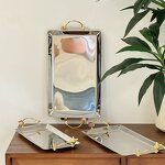 Stainless Steel Tray Manufacturer - OEM/ODM Custom Rectangle Flower Branch Handle