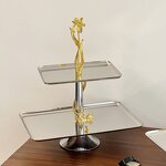 2-Tier Serving Tray Manufacturer - OEM/ODM Custom Rectangle Luxury Party Tray