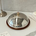 Wooden Food Tray Manufacturer - OEM/ODM Custom Silver Round Ramadan Tray