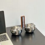 Metal Bowl Set Manufacturer - OEM/ODM Custom Eco-friendly Stainless Wooden Handle