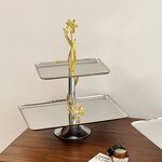 Serving Tray Manufacturer - OEM/ODM Custom Metal Orchid Decor Chocolate Tray