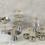 Serving Tray Manufacturer - OEM/ODM Custom Stainless Steel Round Dessert Tray