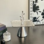 Serving Tray Manufacturer - OEM/ODM Custom Dual-Tier Hammered Stainless Tray