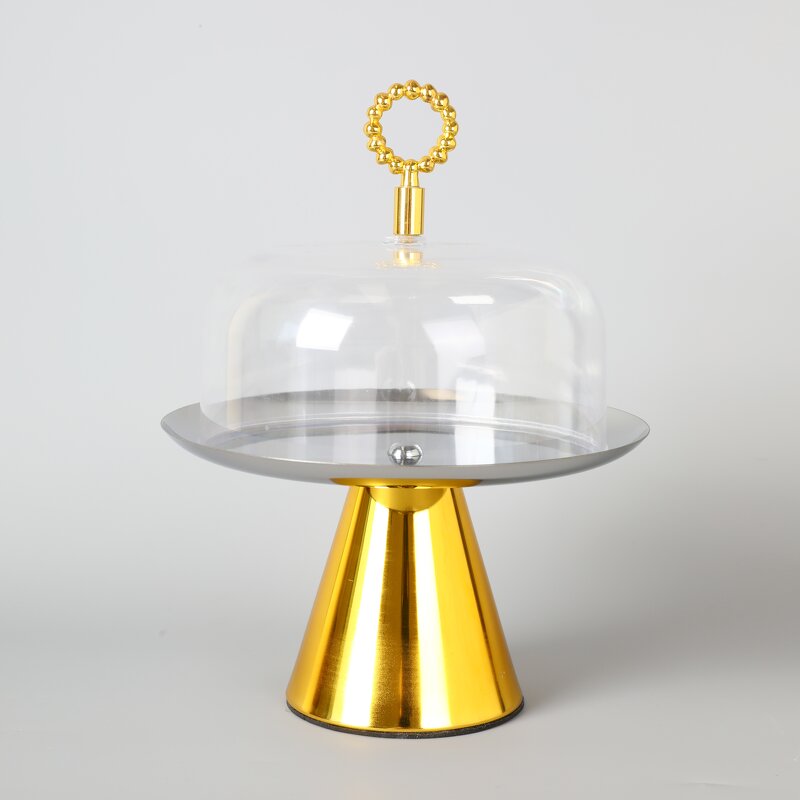 Cupcake Serving Tray Manufacturer - OEM/ODM Custom Golden Bead Metal Tray