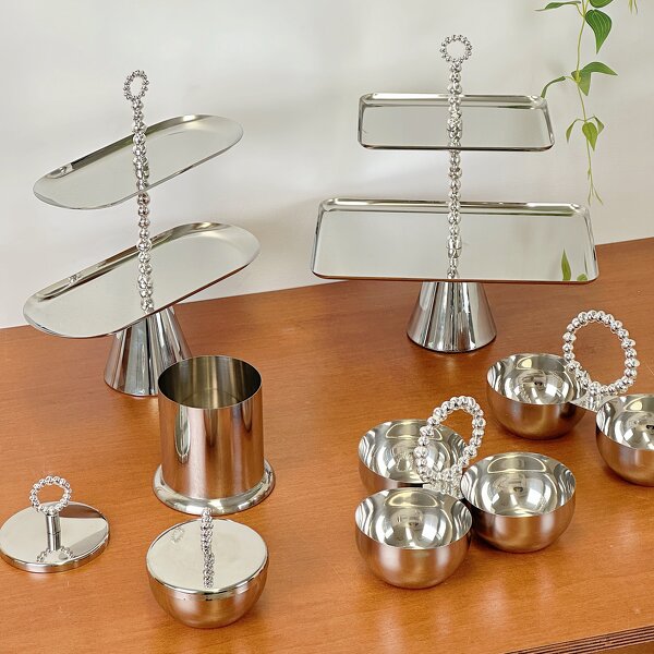 Serving Tray Set Manufacturer - OEM/ODM Custom Luxury Stainless Steel Tray