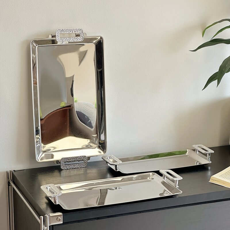 Hotel Service Tray Manufacturer - OEM/ODM Custom Stainless Steel Metal Handle