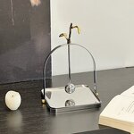 Tissue Holder Manufacturer - OEM/ODM Custom Golden Leaves Stainless Steel Holder