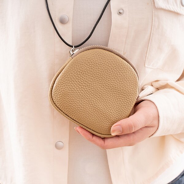 Coin Purse Manufacturer - OEM/ODM Custom Soft Cowhide Leather Hanging Wallet