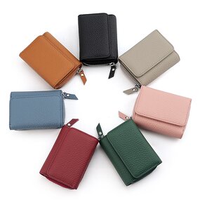 Women's Wallet Manufacturer - OEM/ODM Custom Mini Trifold Genuine Leather Wallet