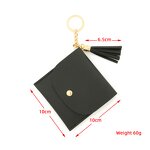 Keychain Wallet Manufacturer - OEM/ODM Custom PU Leather Tassels Mini Card Wallet