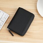 Card Holder Manufacturer - OEM/ODM Custom Cowhide Leather Zipper Organ Wallet