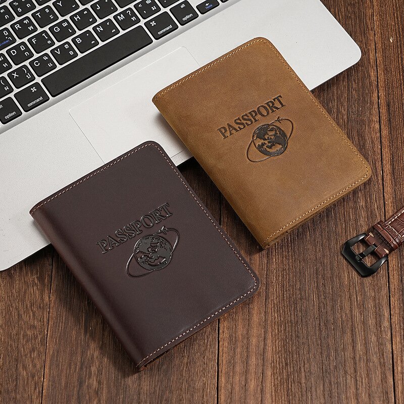 Passport Case Manufacturer - OEM/ODM Custom RFID Blocking Crazy Horse Leather