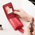 Lipstick Storage Bag Manufacturer - OEM/ODM Custom Crocodile Leather Keychain Pouch