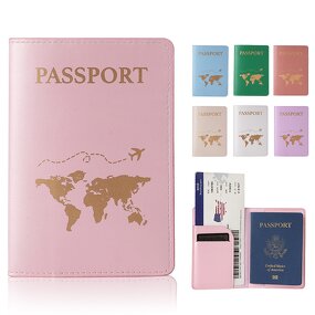 Passport Cover Manufacturer - OEM/ODM Custom World Map Gold Stamping Cover