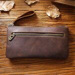 Pen Holder Bag Manufacturer - OEM/ODM Custom Vintage Crazy Horse Leather Pouch