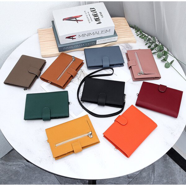 Passport Holder Manufacturer - OEM/ODM Custom Genuine Leather Neck Sling Wallet