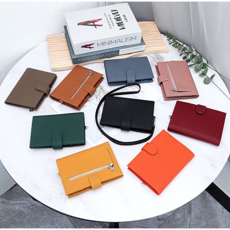 Passport Holder Manufacturer - OEM/ODM Custom Genuine Leather Neck Sling Wallet