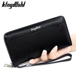 Men's Wallet Manufacturer - OEM/ODM Custom Double Zipper Business Leather Wallet