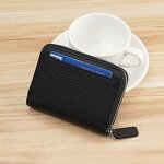 Card Holder Manufacturer - OEM/ODM Custom Cowhide Leather Zipper Organ Wallet