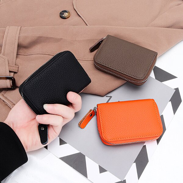 Women's Wallet Manufacturer - OEM/ODM Custom Cowhide Leather Short Card Wallet