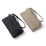 Clutch Purse Manufacturer - OEM/ODM Custom Genuine Leather Double Zipper Wristlet