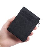 Card Wallet Manufacturer - OEM/ODM Custom Genuine Leather Slim Zip Wallet