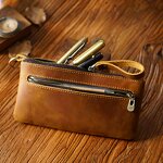 Pen Holder Bag Manufacturer - OEM/ODM Custom Vintage Crazy Horse Leather Pouch