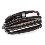 Clutch Wallet Manufacturer - OEM/ODM Custom Double Zipper Genuine Leather Purse