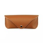 Glasses Case Manufacturer - OEM/ODM Custom Snap Button Genuine Leather Case