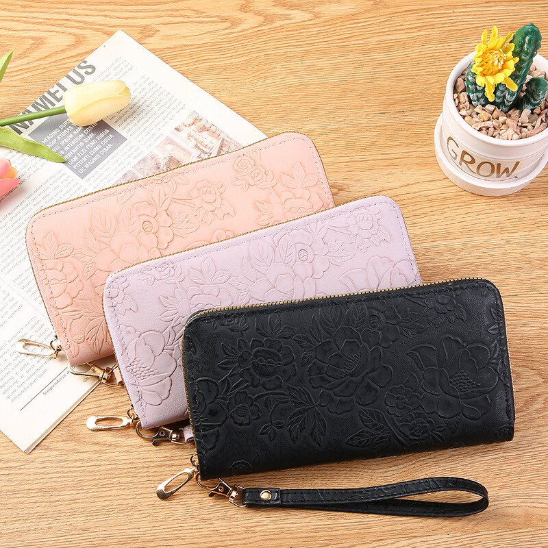 Women's Wallet Manufacturer - OEM/ODM Custom Leather Zip Around Long Wallet