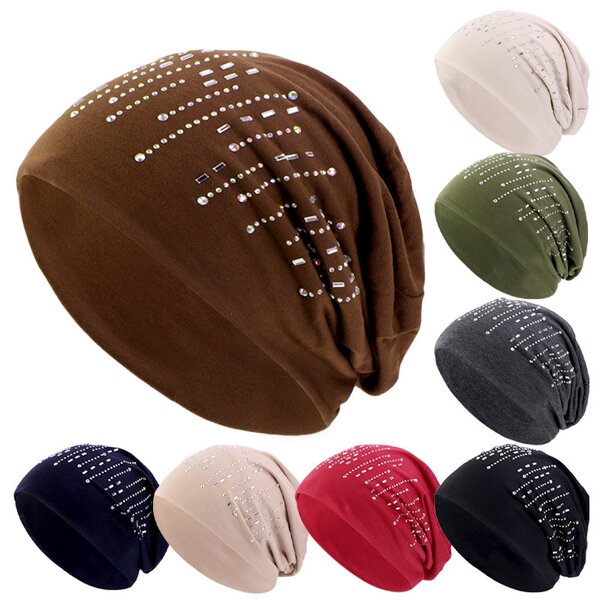 Beanie Hat Manufacturer - OEM/ODM Custom Rhinestone Stretchy Hair Care Hats