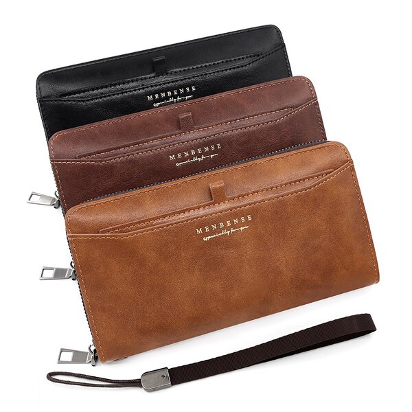 Men's Wallet Manufacturer - OEM/ODM Custom Large Capacity Zipper Clutch Bag
