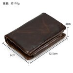 Men's Wallet Manufacturer - OEM/ODM Custom Cowhide Leather Zipper Trifold Wallet