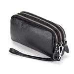 Clutch Wallet Manufacturer - OEM/ODM Custom Double Zipper Genuine Leather Purse