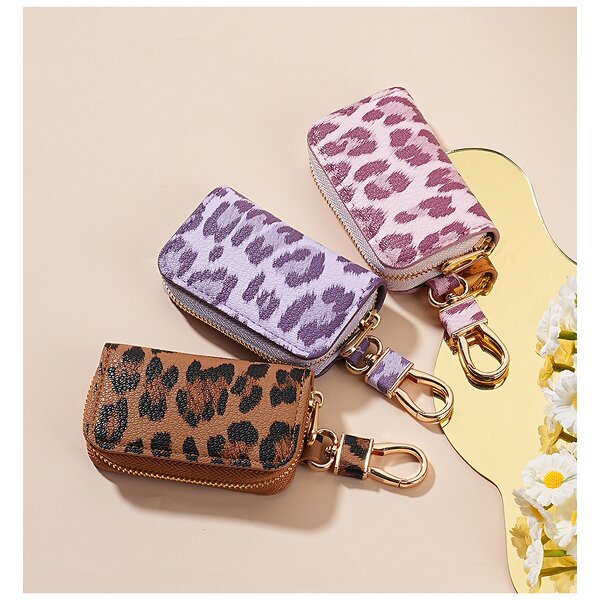 Key Holder Manufacturer - OEM/ODM Custom Leopard Print PU Leather Keychain