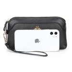 Phone Wallet Manufacturer - OEM/ODM Custom Cowhide Leather Long Zipper Wallet