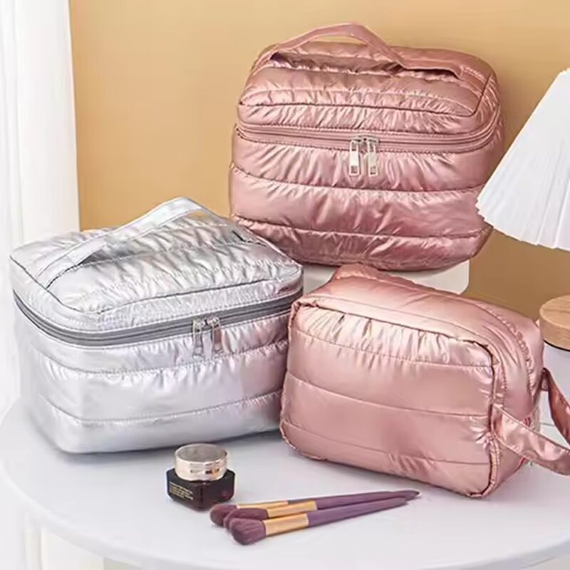 Cosmetic Bag Manufacturer - OEM/ODM Custom Waterproof Quilted Puffy Makeup Bag