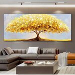 Oil Painting Manufacturer - OEM/ODM Custom Vitality Tree White Flower Painting