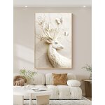 Wall Hanging Painting Manufacturer - OEM/ODM Custom 3D Sofa Background Deer Painting