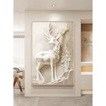 Wall Hanging Painting Manufacturer - OEM/ODM Custom 3D Sofa Background Deer Painting