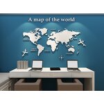 Wall Sticker Manufacturer - OEM/ODM Custom Golden Mirror Acrylic World Map