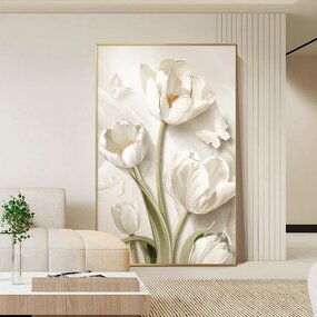 Decorative Painting Manufacturer - OEM/ODM Custom Floral Relief Hanging Mural