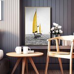 Canvas Print Manufacturer - OEM/ODM Custom Simple Sea View Sailboat Wall Art