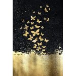 Art Mural Manufacturer - OEM/ODM Custom Golden Butterfly Crystal Porcelain Art