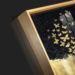 Art Mural Manufacturer - OEM/ODM Custom Golden Butterfly Crystal Porcelain Art