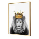 Canvas Print Manufacturer - OEM/ODM Custom Lion with Crown Home Wall Decoration
