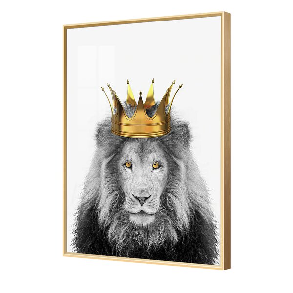 Canvas Print Manufacturer - OEM/ODM Custom Lion with Crown Home Wall Decoration
