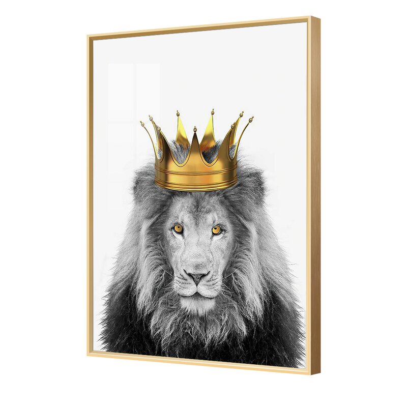 Canvas Print Manufacturer - OEM/ODM Custom Lion with Crown Home Wall Decoration