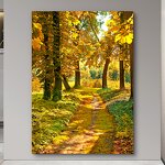 Landscape Painting Manufacturer - OEM/ODM Custom Autumn Forest Path Hotel Wall Art