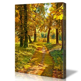 Landscape Painting Manufacturer - OEM/ODM Custom Autumn Forest Path Hotel Wall Art